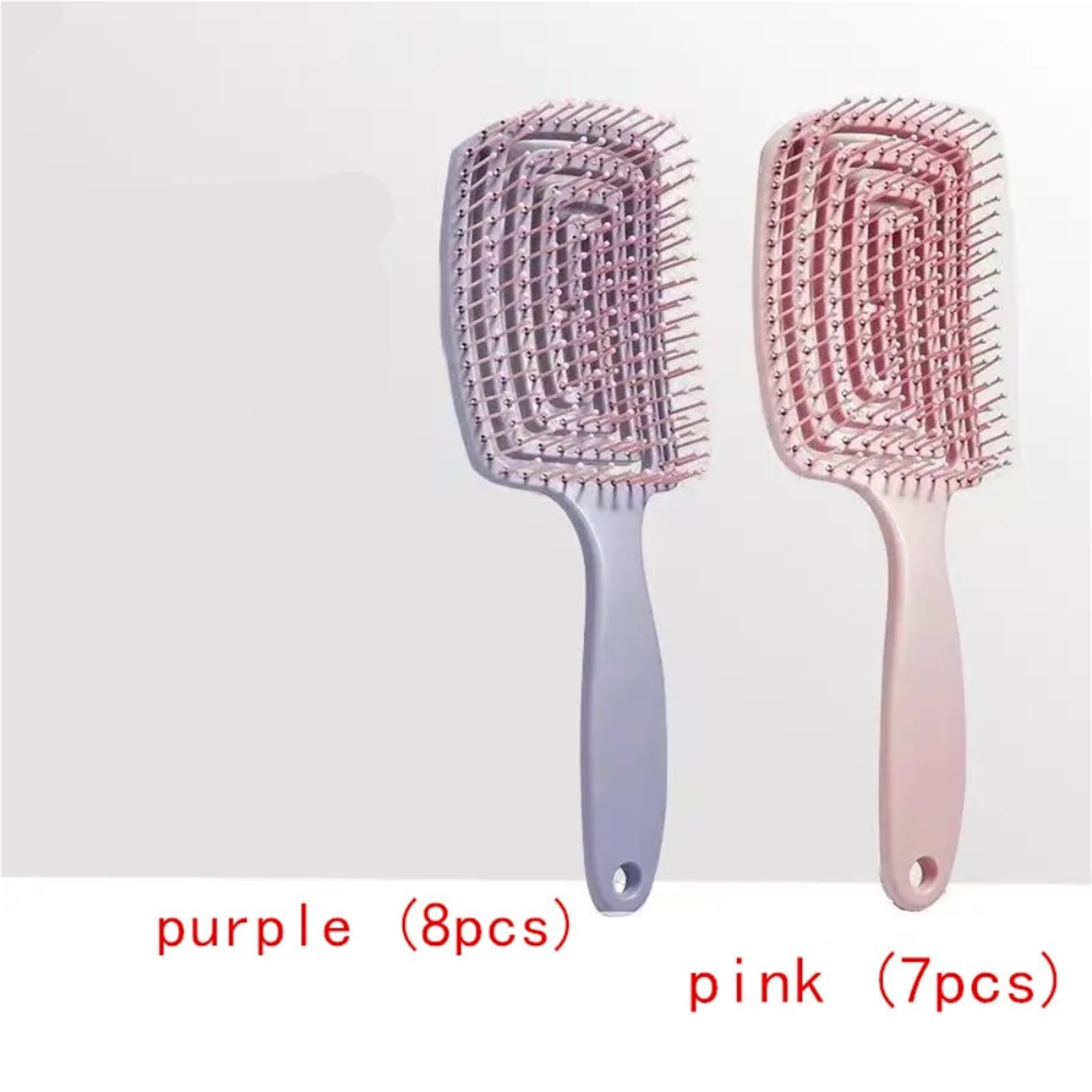 Set de 15 cepillos para el cabello, secado rápido, masajeador para rizos húmedos (15 unidades)