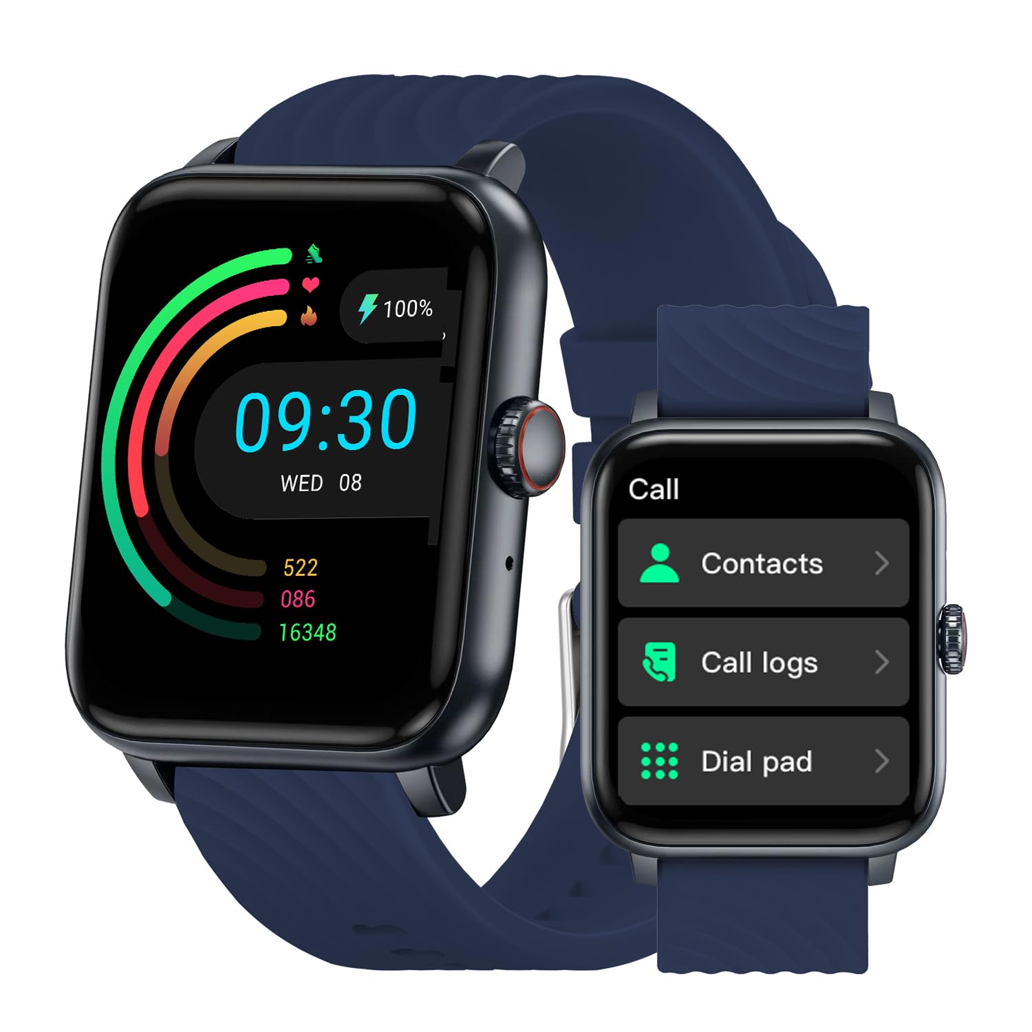 BENIO Fitness Tracker Answer/Make Calls/Voice Calls, 24/7 Heart Rate, Spo2, Sleep Tracker, 1.85" Smartwatch with 100 Sports Modes Activity Trackers, IP67 Waterproof Pedometer for Women Men