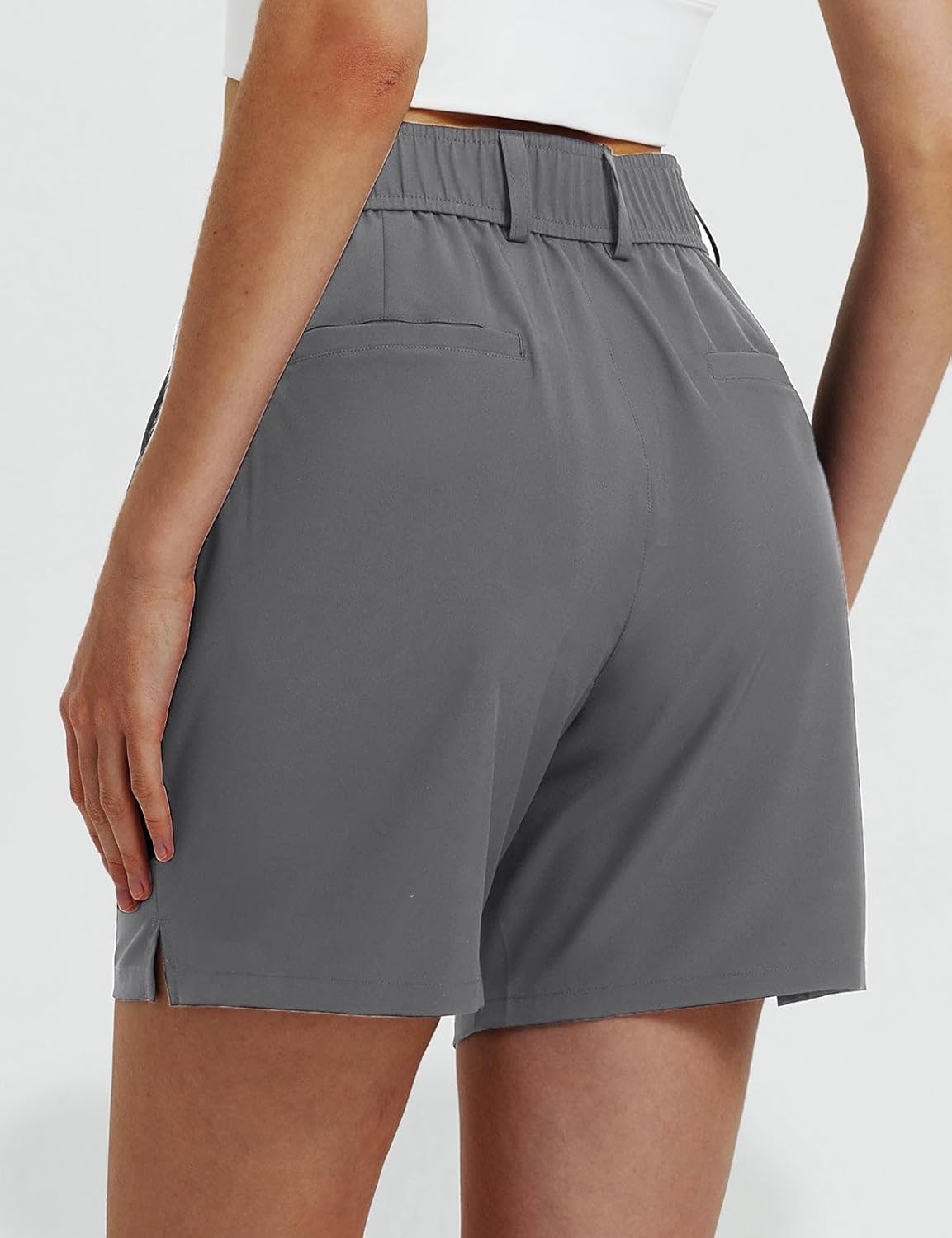 baleaf Women's 6" Golf Shorts Stretch Pleated Work Short for Hiking Quick Dry Dressy Casual Summer UPF50+