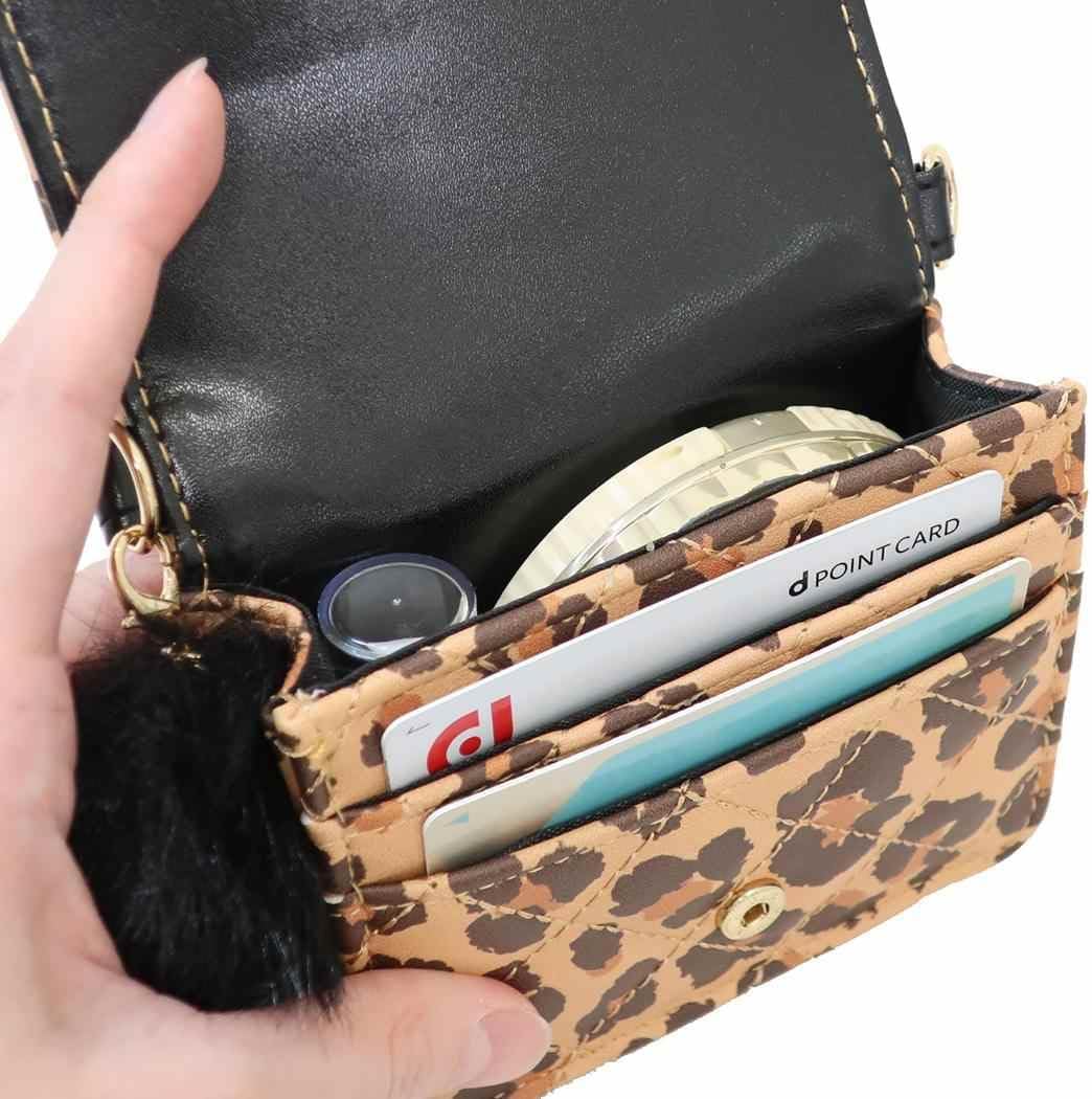 Sun Art Hello Kitty Mini Wallet Shoulder with Fur Tail Brown KT-5122-BR