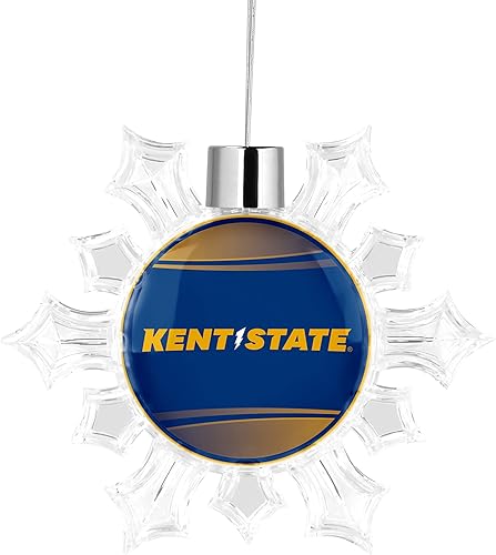 Miniatura 6 de Kent State University Adorno de árbol de Navidad con copos de nieve para fiesta de árbol, decoración de vacaciones en el hogar