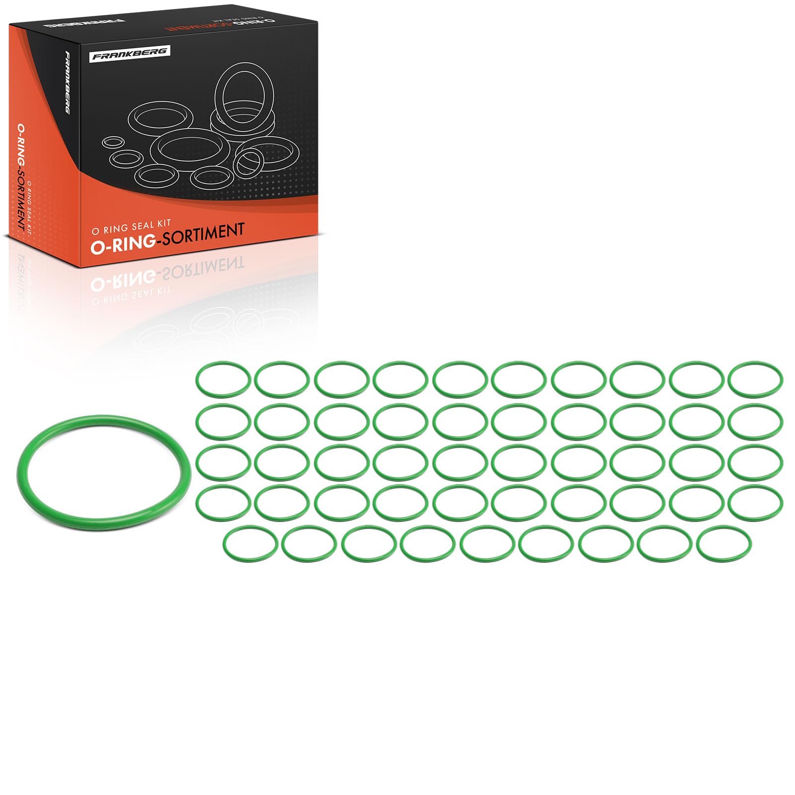 Frankberg Juego de juntas tóricas para aire acondicionado (50 unidades) | Exact ID(44.12±0.38 mm), Exact CS(3.53±0.10mm), HNBR, 50 unidades