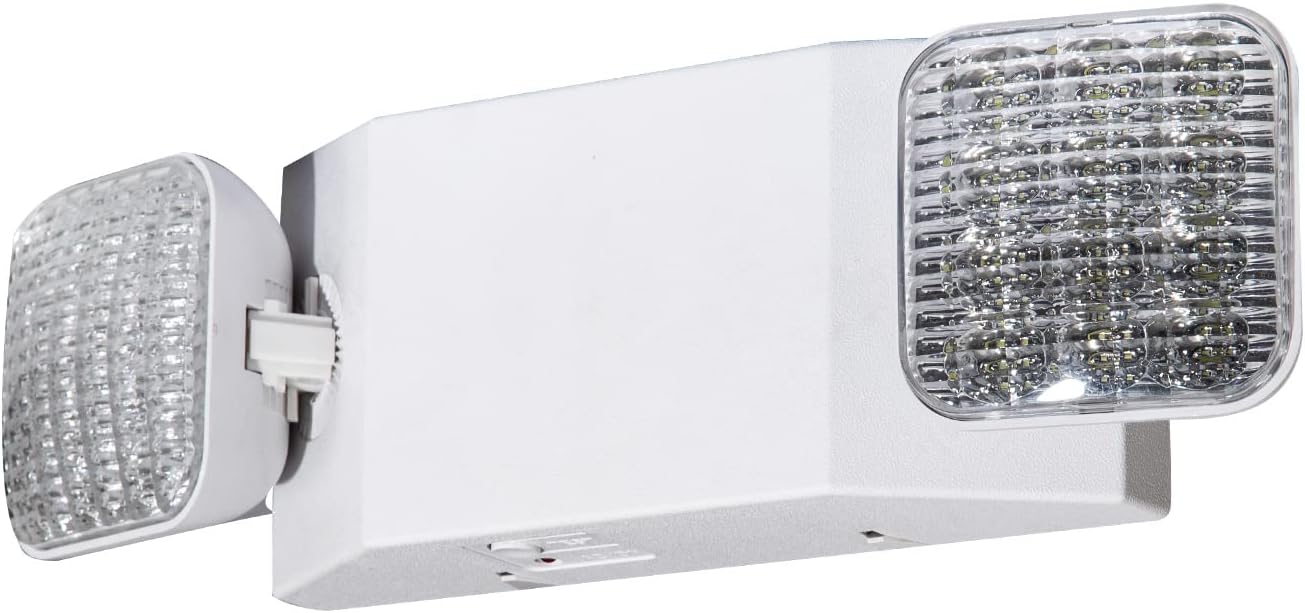 CM MZY Emergency Lights with Battery Backup,Industrial Emergency Gentle,Two Adjustable LED Gentle Head Emergency Lighting Fixtures,120V/277V AC, UL Licensed,1 Pack