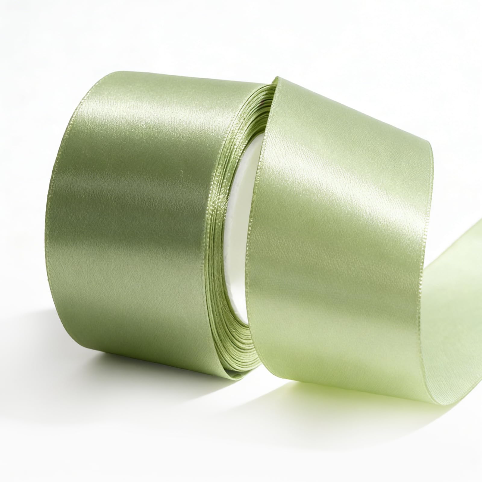 Vsosfiza Satingrünes Band im 2er-Pack, 2,5 cm x 22,9 m pro R