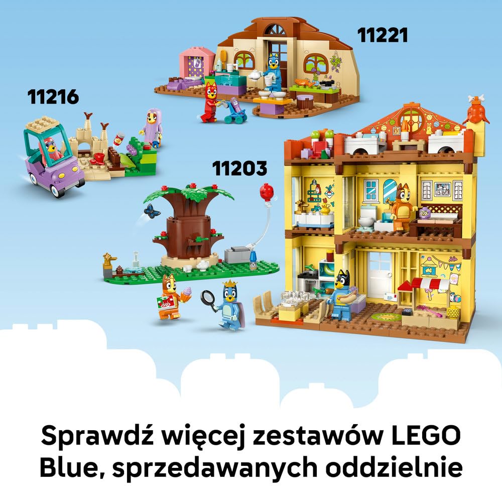 LEGO Blue Rodzina Blue z klocków 11217 | Figurki, zabawka dla 5-latka, pomysł na prezent dla dzieci, klocki dla dziewczynki i chłopca, 466 elementów