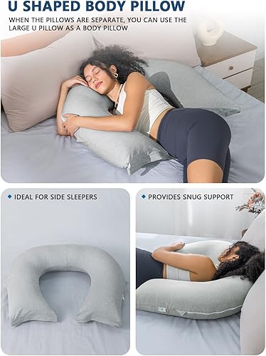 Miniatura 6 de INSEN Almohada de lectura, almohada de espalda para sentarse en la cama para leer, enfermera y relajarse, almohada de lectura para adultos, madres y