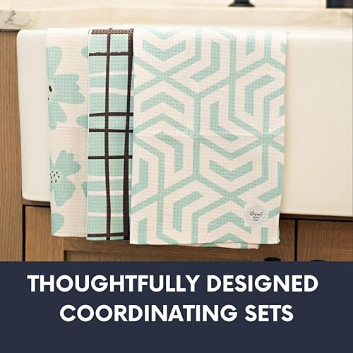 Miniatura 6 de Desert Aqua  Paquete de 3 toallas de cocina no son tus toallas de cocina ordinarias, paños de cocina, microfibra de tejido gofre, paños de cocina,