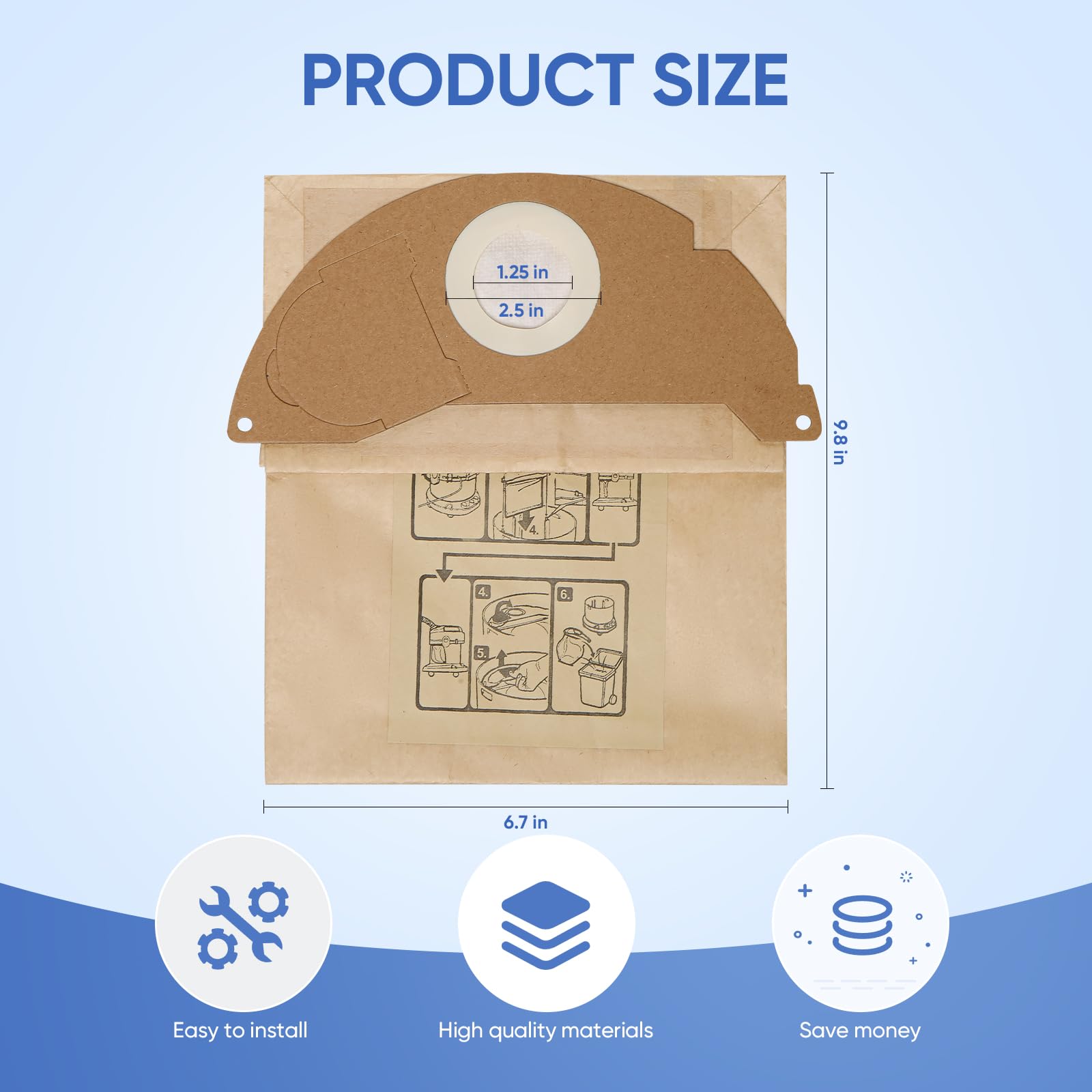 Sacchetti Compatibili Bomann 5 Sacchetti Carta 5 Deodoranti Per Aspirapolvere Goblin Iota, Dirt Devil Mojo, Bomann - Compatibili, Marca Qualtex Sacchetti Deodoranti Aspirapolvere - Foto 5