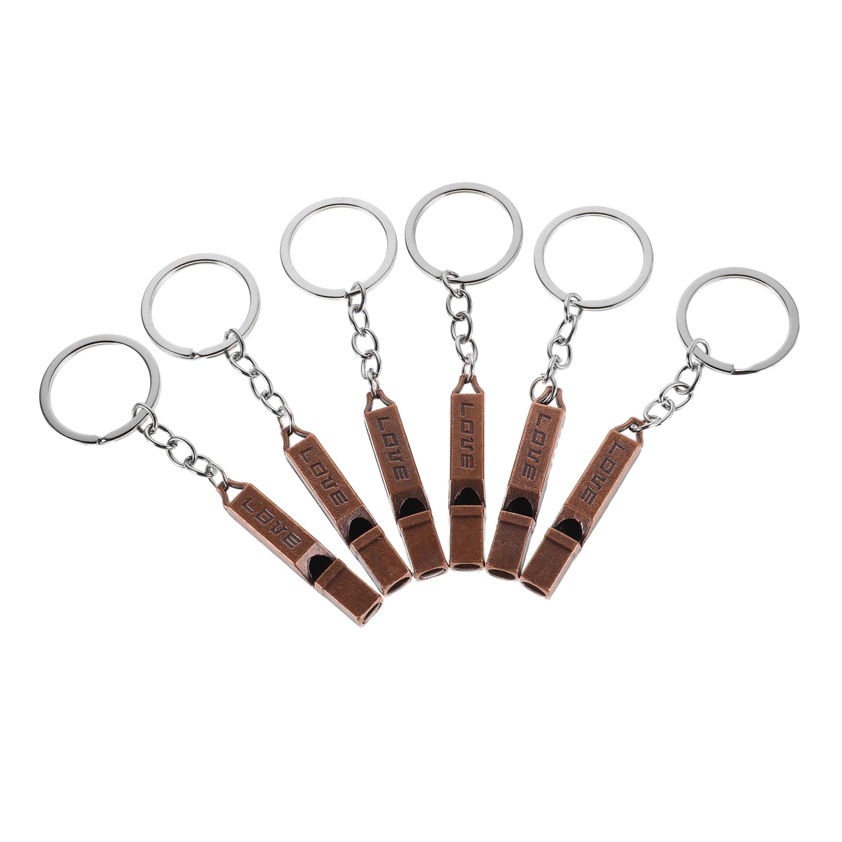 SUPVOX Survival Brass Whistle Engraved Keychain Perfect for Outdoor Activities Camping Sports Emergency Fashion Accessory Dark