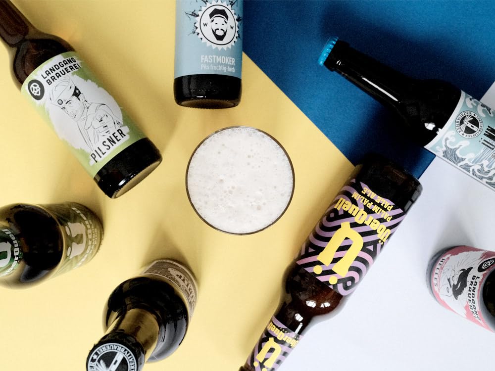 Craft Beer Paket Hamburg - 8 Biere von Hamburger Brauereien - Geschenk Bierpaket - 8 verschiedene Biere - unterschiedliche Bierstile (Lager/Pils/Pale Ale/IPA)