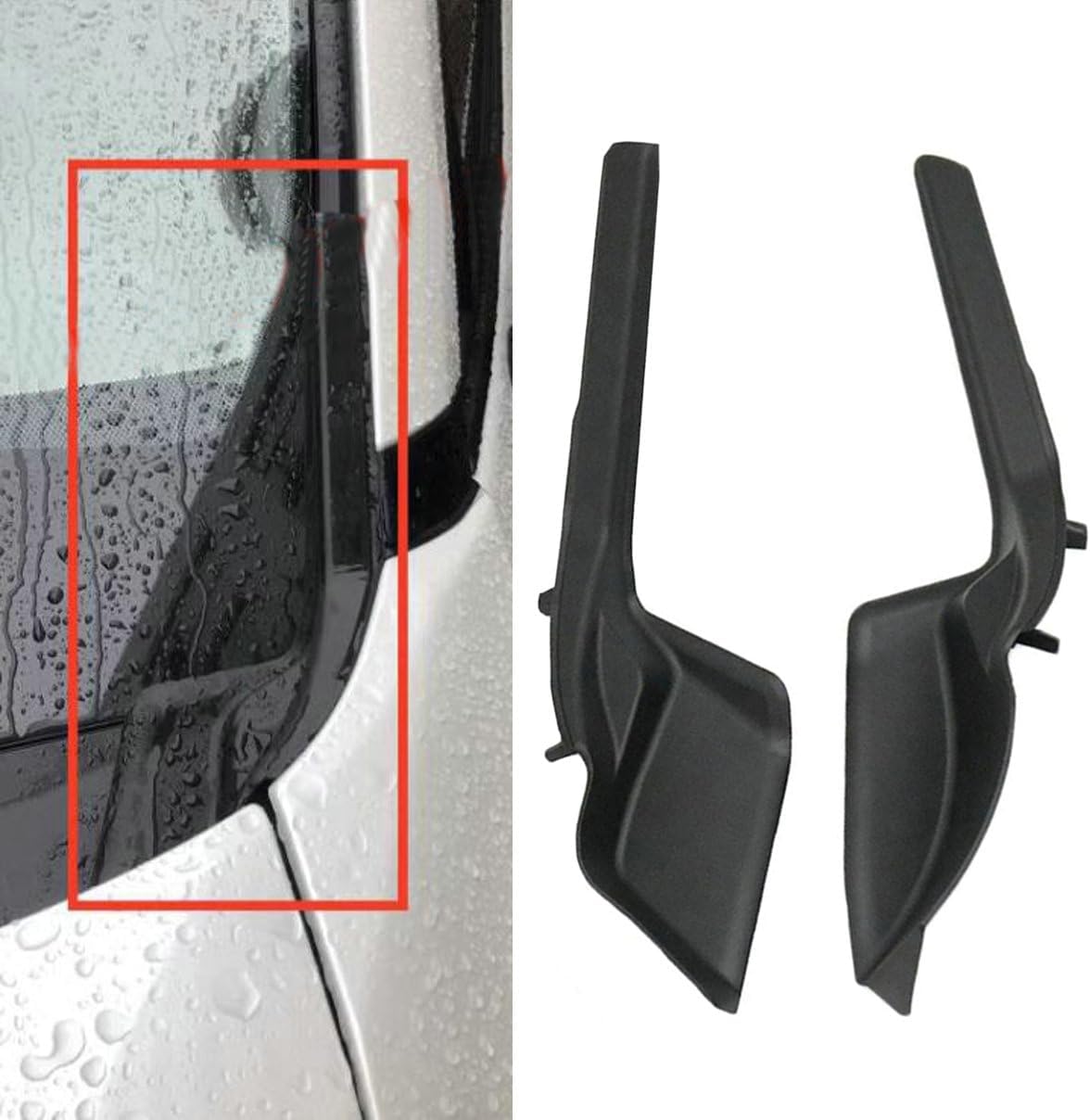 Front Windshield Wiper Side Cowl Cover Trim 53866-0R070，53867-0R070 for 2020 2021 2022 Toyota RAV4 (1Pair Left+Right Side)