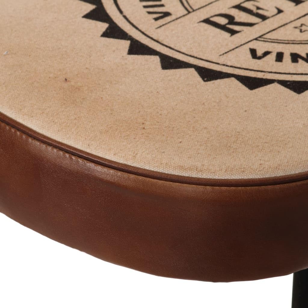 Juego de 2 taburetes de bar de color marrón oscuro, retro, con asiento acolchado de piel sintética, 62 cm de alto, para barra de desayuno y cocina, estructura de metal estable, 41 x 29 cm