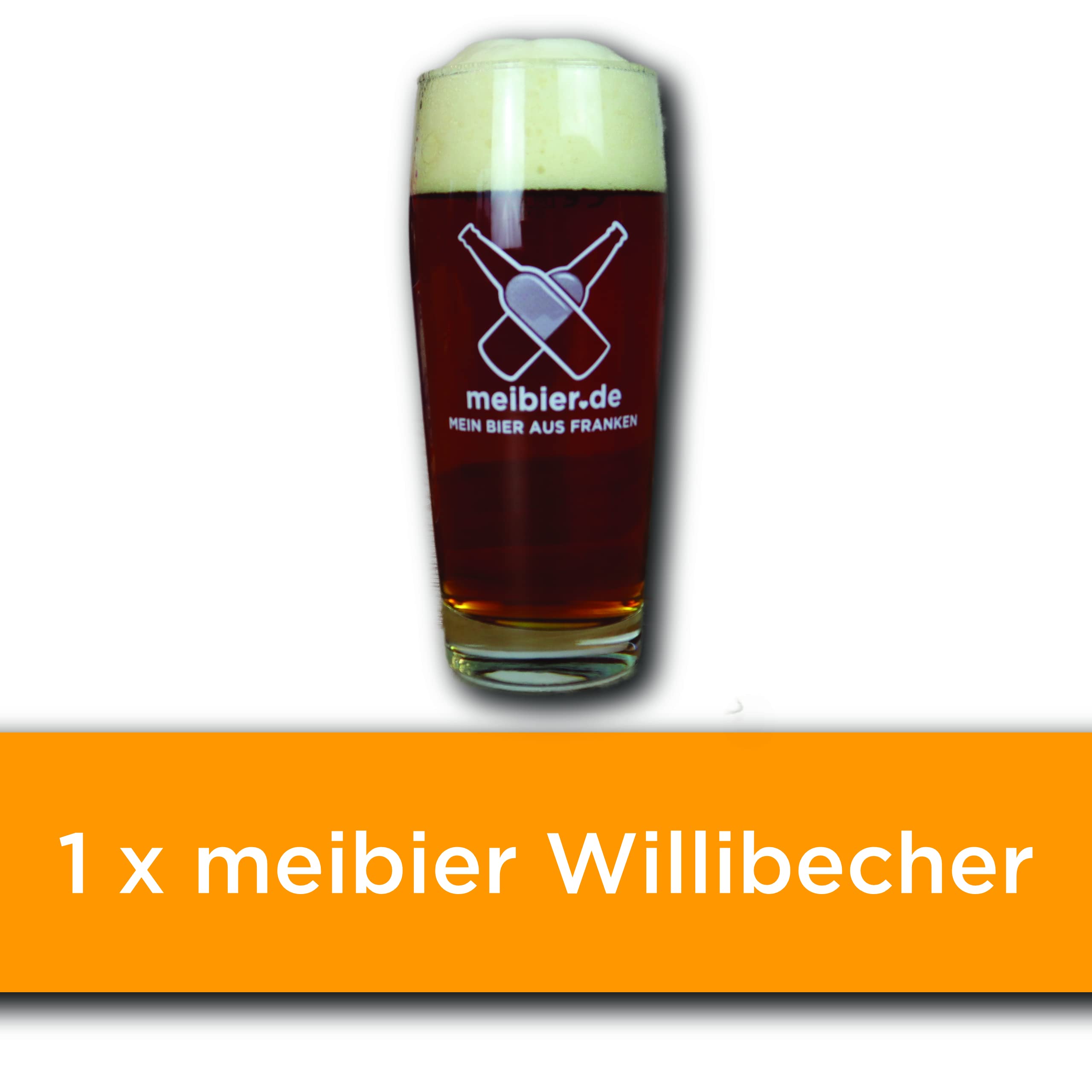 meibier© 11er Bier Box aus Franken #1 + Info Flyer,11x 0,5 Liter fränkisches Bier + meibier Willibecher + 3x Bierfilz, tolles Bier Geschenk, Bierbox, Bierpaket