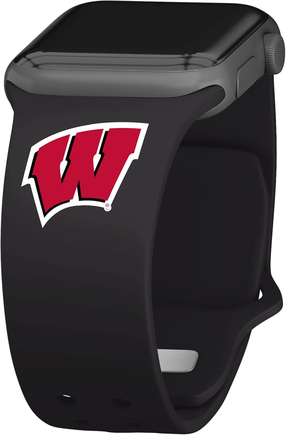 Affinity Bands Wisconsin Badgers Silicone Sport Band compatible with Apple Watch