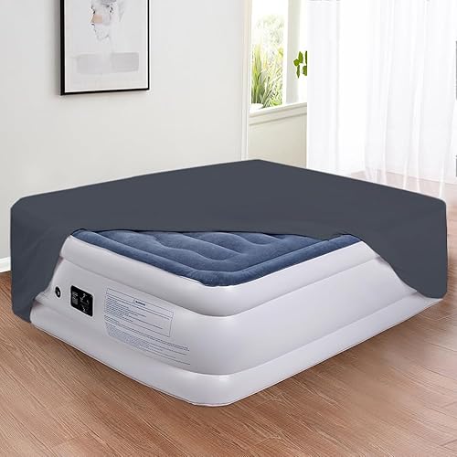 Miniatura 7 de Bedecor Sábanas de cama de aire para funda de colchón, cama extraíble y banda elástica, súper suaves, transpirables y profundas de hasta 21