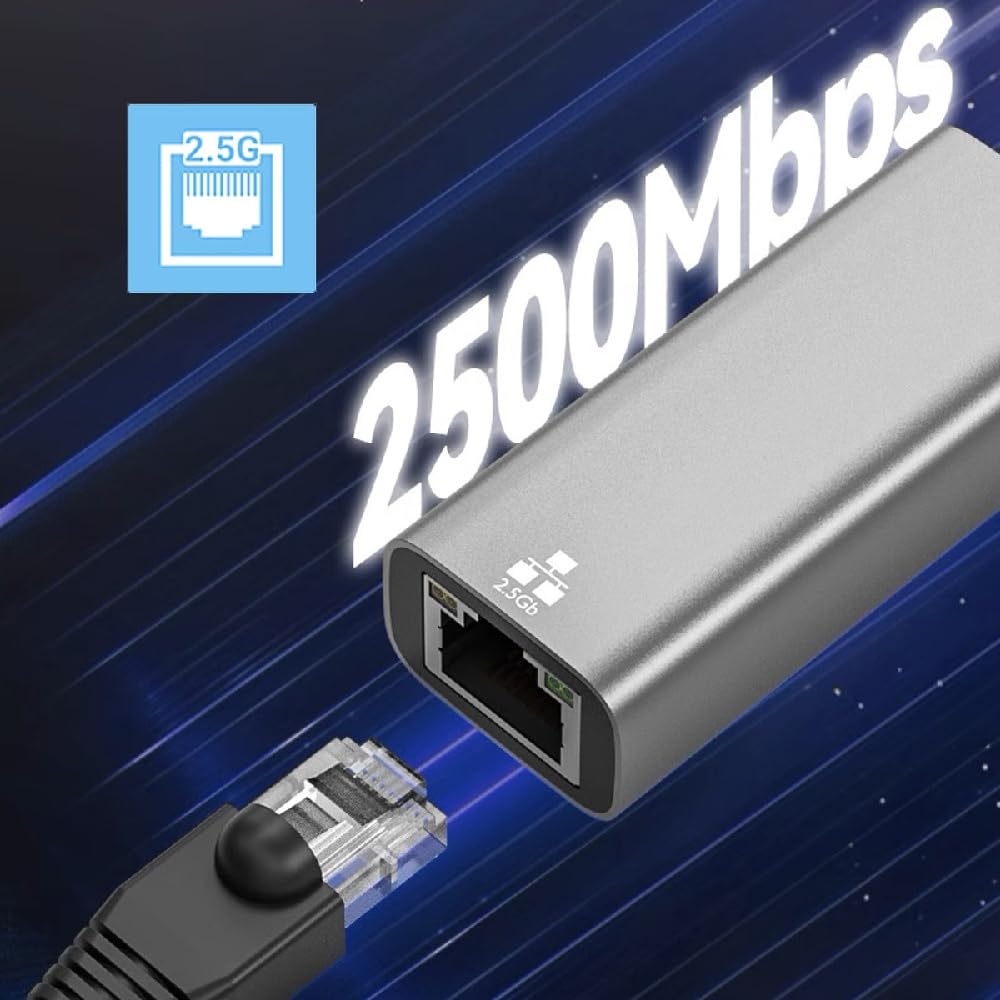 cablecc Cavo adattatore RJ45 2.5Gbps 2500Mbps a USB 3.0 GBE 1000Mbps Gigabit Ethernet LAN cavo adattatore per scheda madre desktop