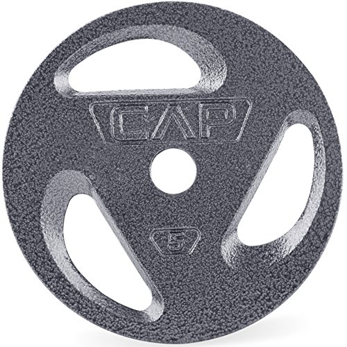CAP Barbell Standard 1-Inch Grip Plates, Single, 5 Pound