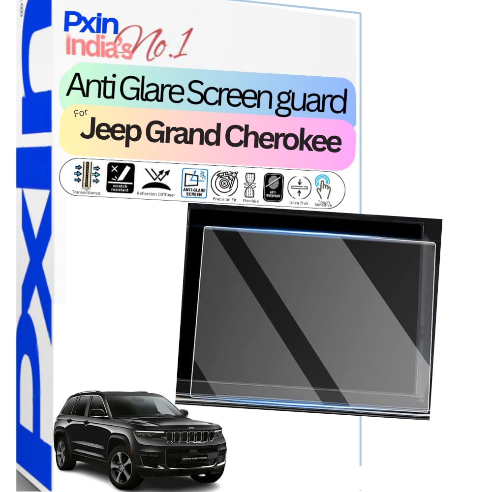 Pxin Anti-Glare & Anti Reflection Screen Guard compatible with Jeep Grand Cherokee Car Infotainment| Plasma Layer| Scratch Resistant | 4K HD Clarity | No Fingerprint-image-43