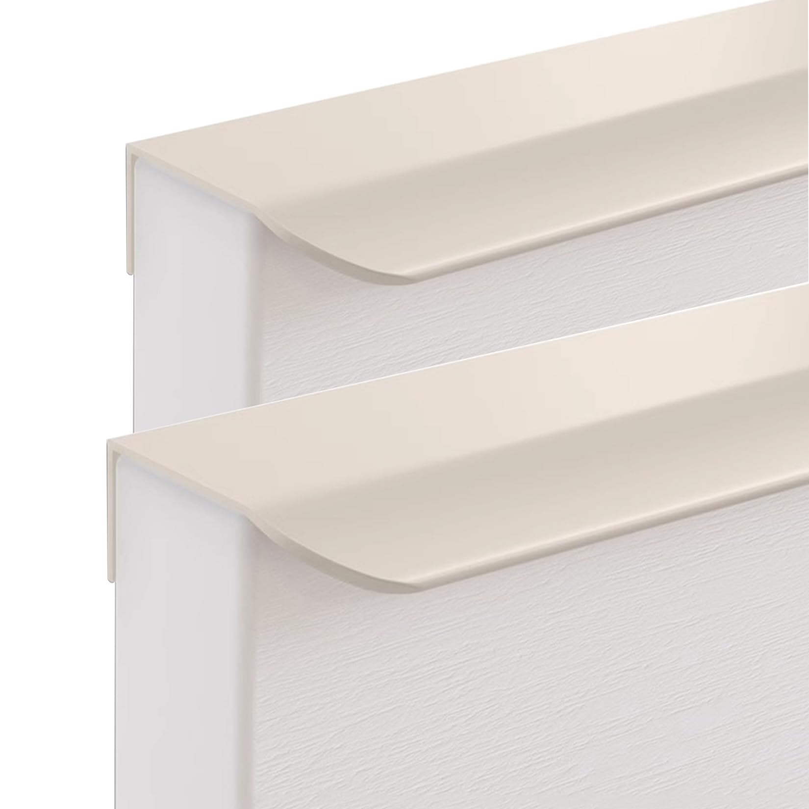 2 Packs Concealed Kitchen Cupboard Handles,Hidden Drawer Pulls,Finger Edge Pull Aluminum Alloy Cabinet Invisible Furniture Profile Door Knob for Wardrobe,Bathroom,Living Room (800mm,Grey 1)