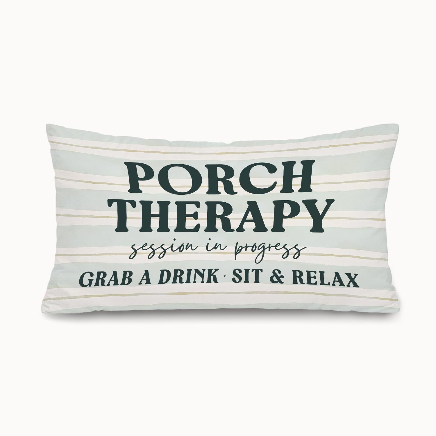 DDYGZYW Farmhouse Porch Pillow Cover 12x20 Decorative Outdoor Pillows Patio Therapy Session in Progress Decorative Lumbar Pillow Covers