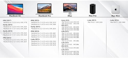 Miniatura 2 de KingSpec SSD NVMe de 1 TB para Mac, M.2 PCIe Gen3x4 hasta 3500 MBs, 3D NAND Flash TLC compatible con MacBook Air 2013-2017  MacBook Pro 2013-2015