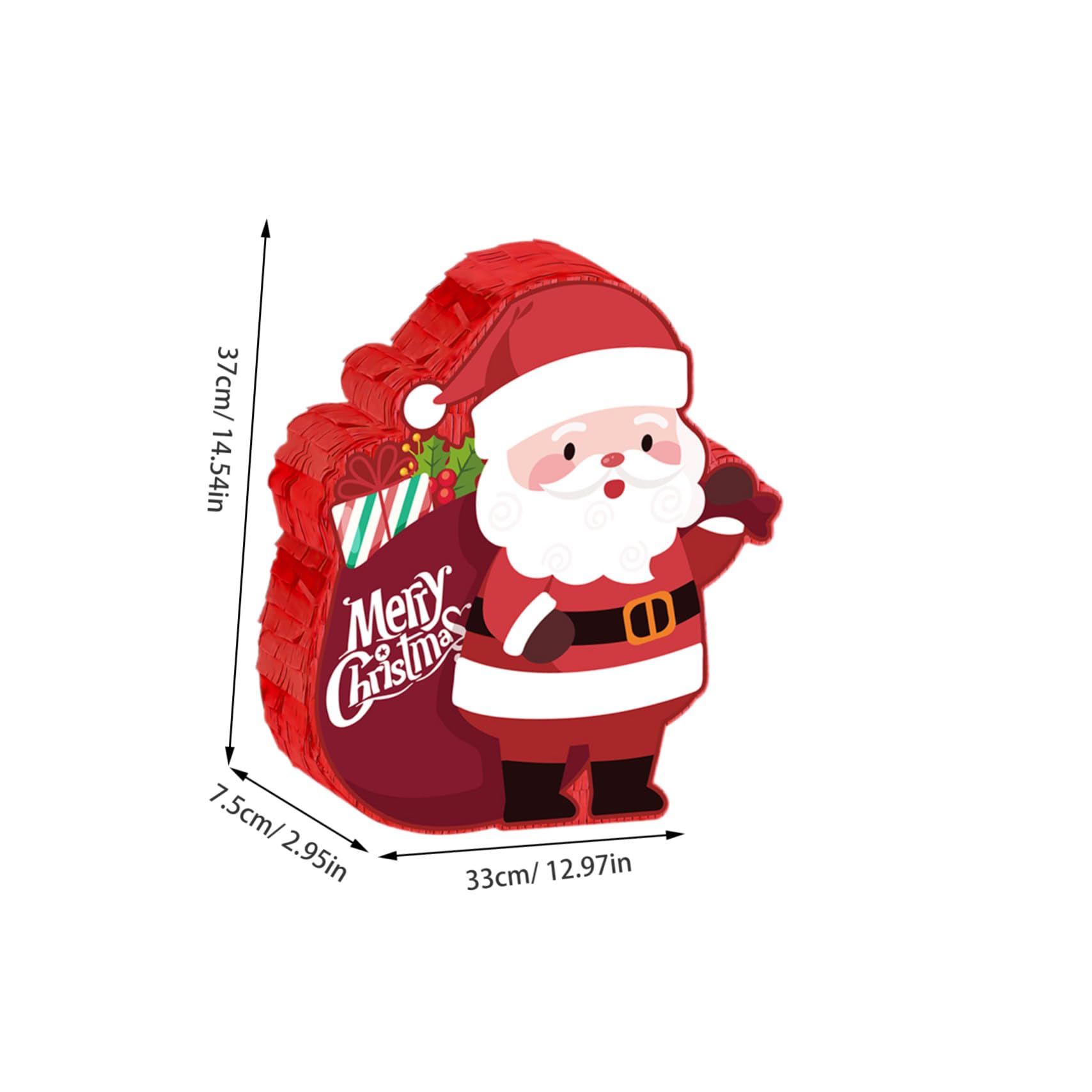 Cabilock Piñata de Navidad Roja Piñata de Papá Noel Mexicanas para Decoración de Fiesta Familiar Navideña Fiesta Navideña de Oficina