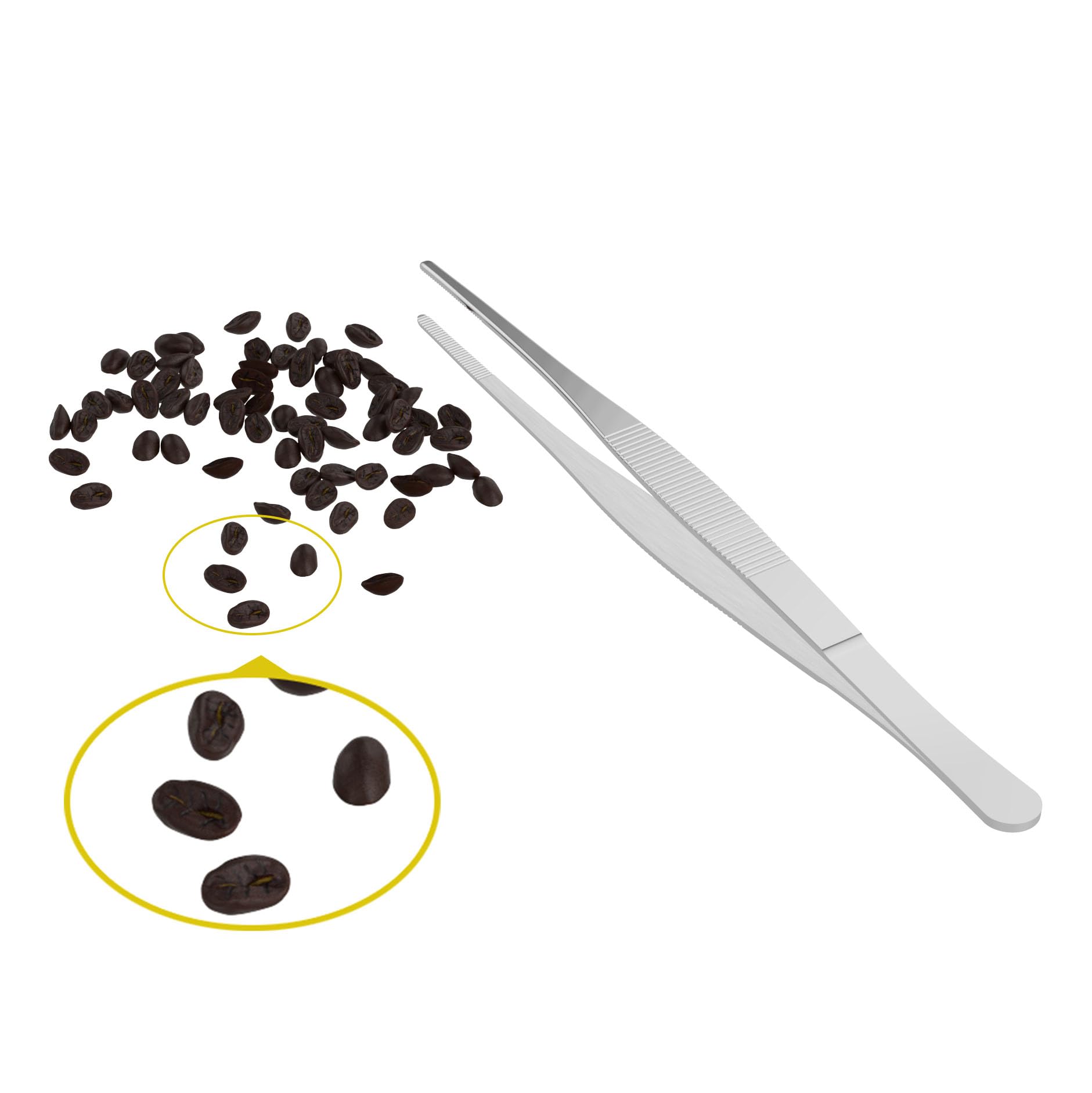4 PCS 5" Stainless Steel Tweezers, Straight Blunt, 0.07" Thick — Amazon image 5