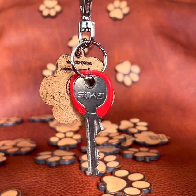 2 Portachiavi Commemorativi Con Zampa, Portapeli Per Cane E Gatto In Pelle, Ricordo Per Amanti Animali