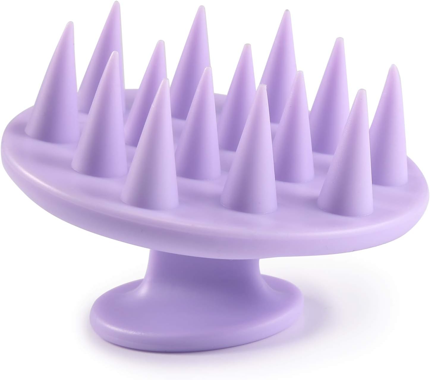 Hair Scalp Massager Shampoo Brush with Soft Silicone Bristle, Scalp Scrubber Exfoliating for Women, Men Dandruff Treatment, Hair Growth and Stress Release (Purple)
