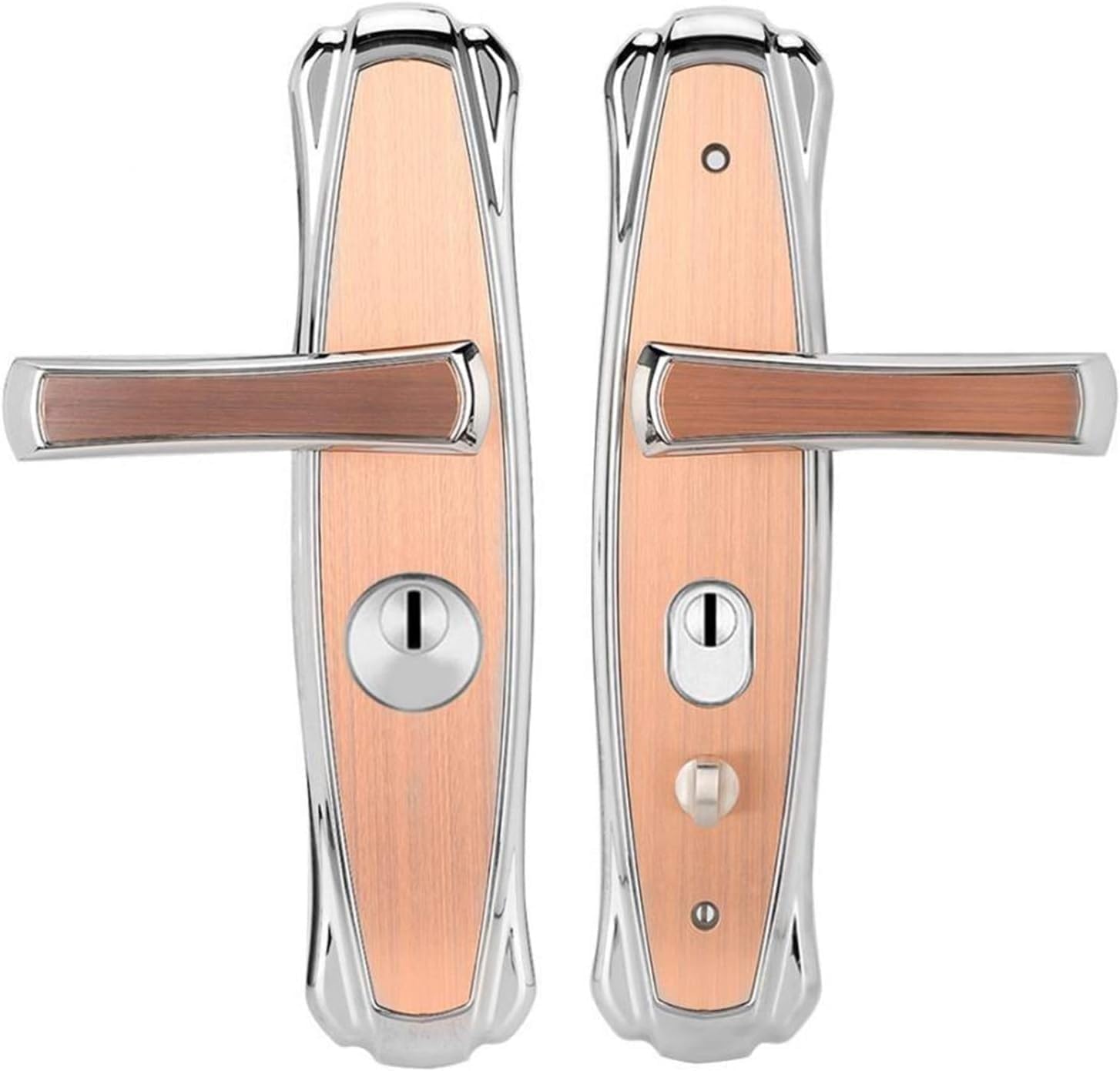 KYUEPONG Handle Locks Door Lock, Stainless Steel Mechanical Door Lock Handle Set Double Bolt Entrance Lever