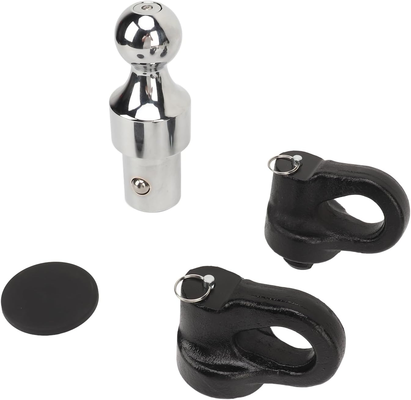 Gooseneck Hitch, 2-5/16in Tow Ball Kit and Trailer Hitch Coupler Assembly Compatible with Ram 2500 3500, Truck Bed Gooseneck Towing Ball with Safety Chain Anchor Set