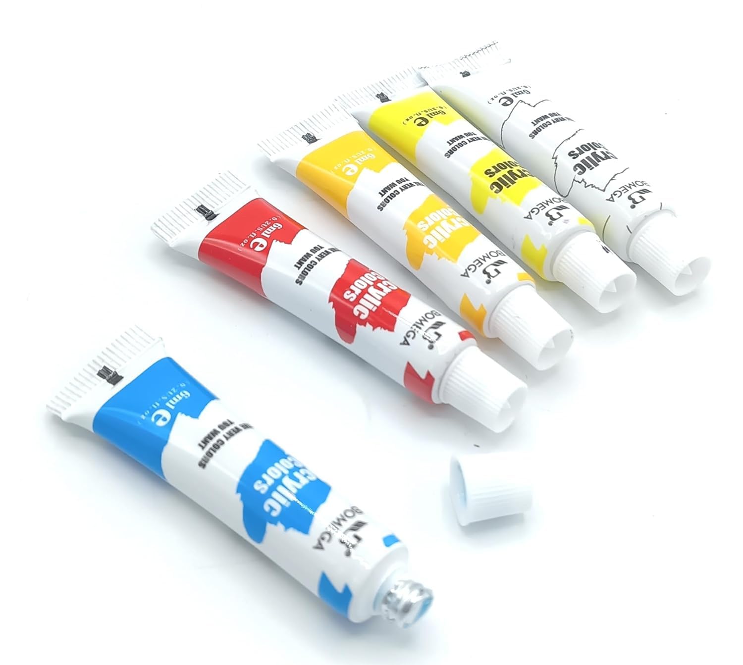 MURCY Acrylic Paint Set - 12 Vibrant Colors for Kids & Adults, 6mL Tubes, Ideal for Wood, Canvas, Fabric, Ceramics - Art Supplies (12 Pack of 6 mL) 3