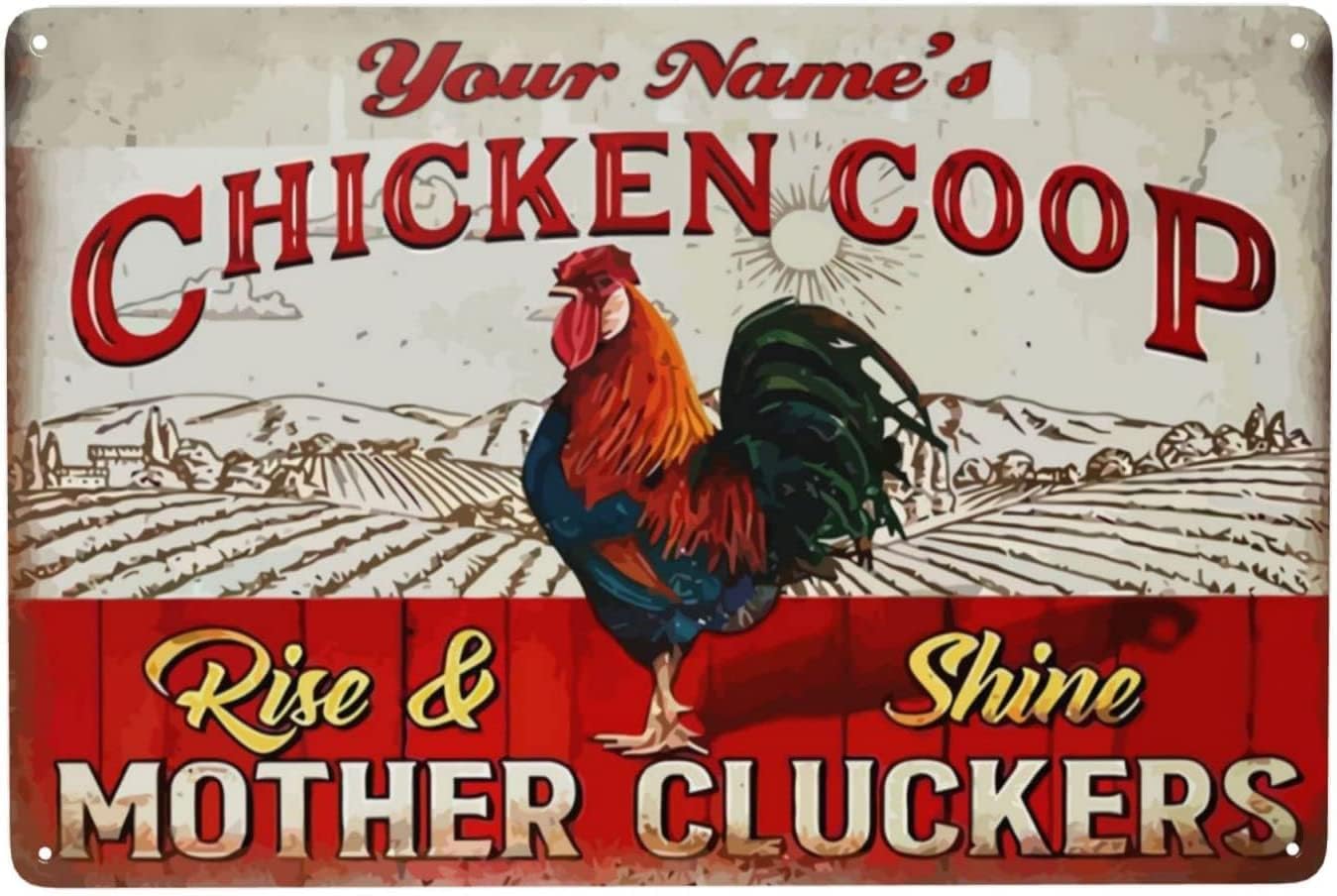 Custom Metal Signs for Chicken Coop Personalized Chicken