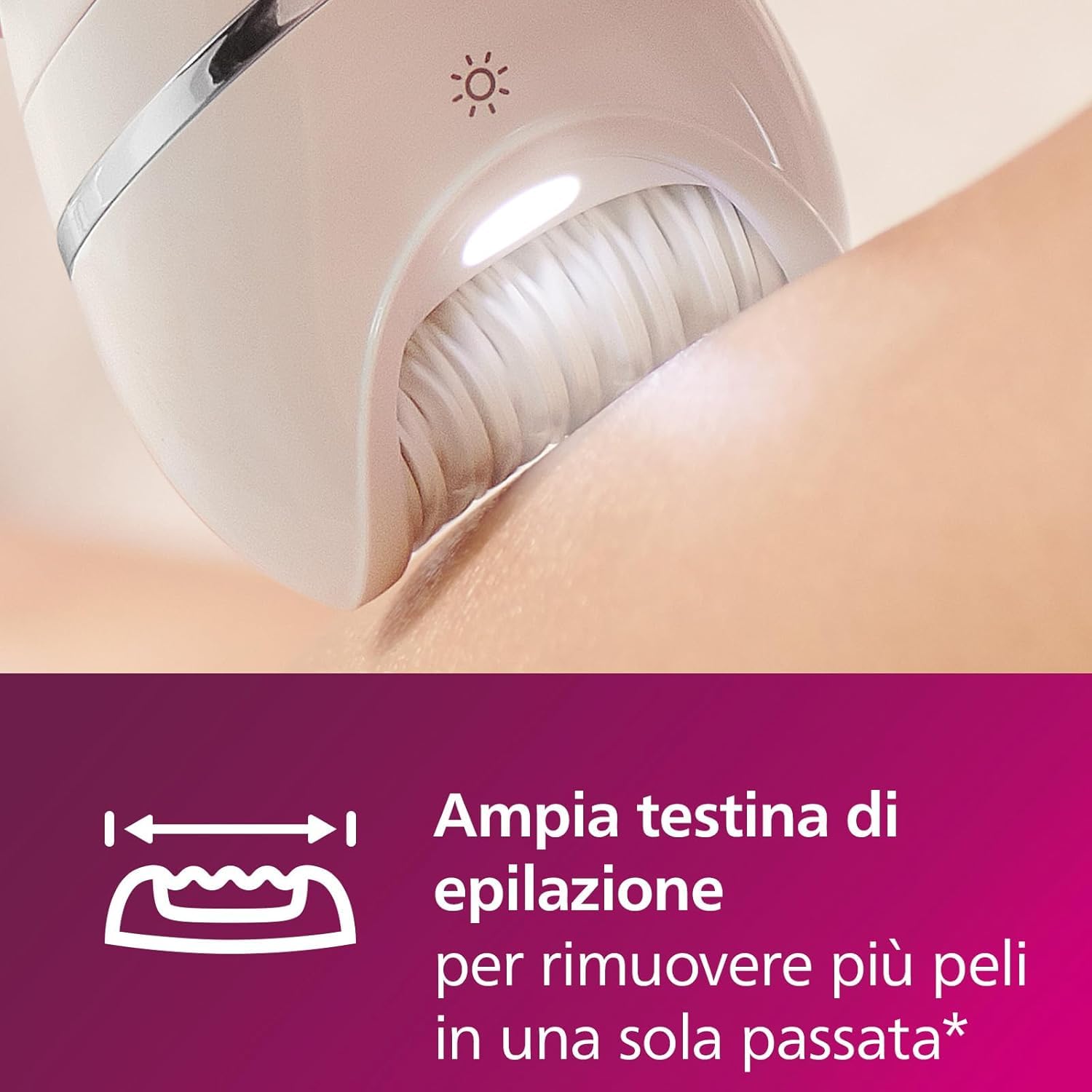 Philips Epilator Series 8000, dispositivo di epilazione Wet & Dry cordless per gambe e corpo con 6 accessori, rifinitore ed esfoliante corpo, modello BRE715/00