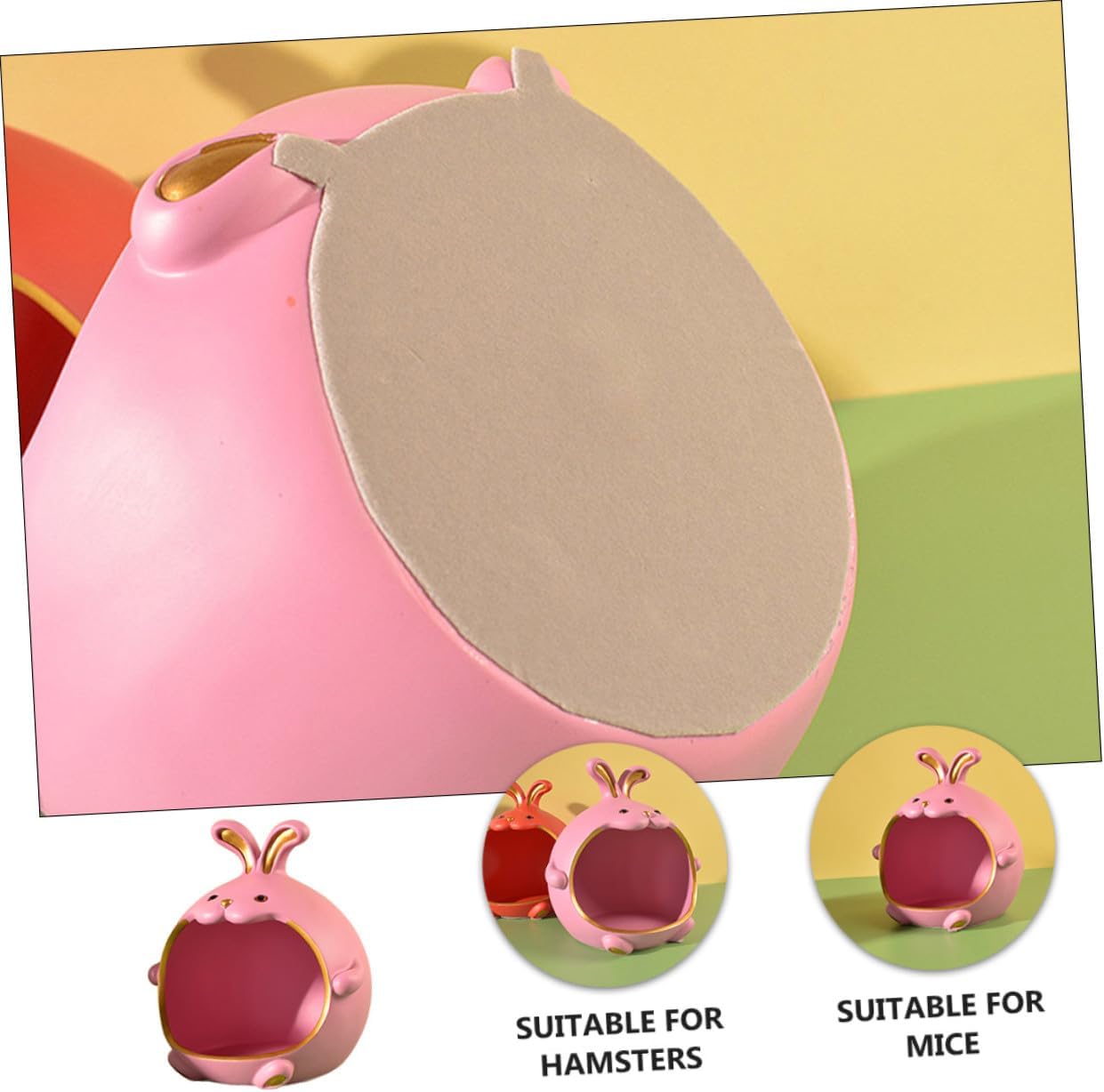 Small Pet Cooling Nest House Resin Hedgehog Hamster Sleep Nest Summer Hideout for Guinea Pigs and Small Animals Random Color