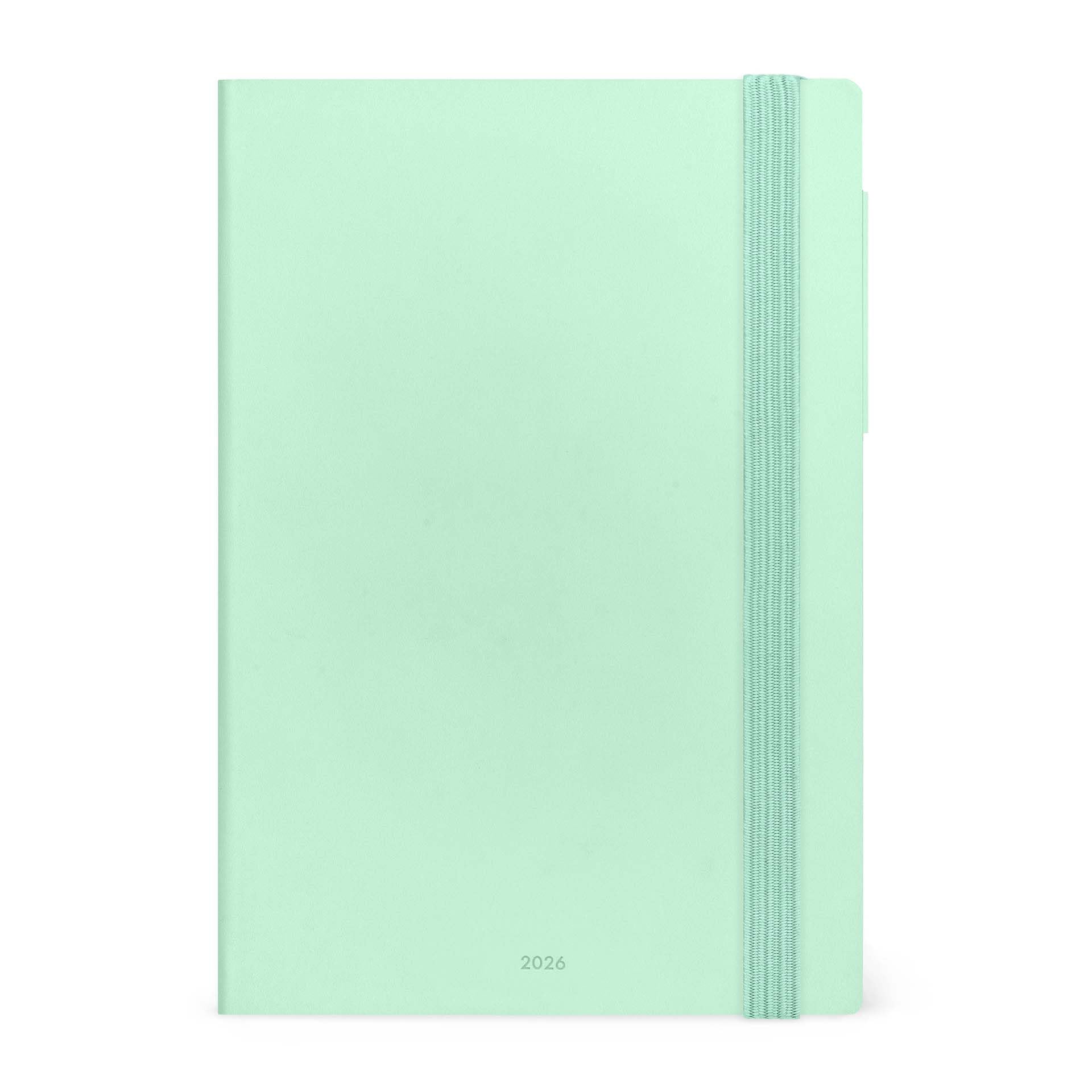 Legami - Medium 2026 Daily Diary, Pastel Mint, 12 Months, Elastic Closure, Diary from January 2026 to December 2026, in FSC Certified Paper, 12 x 18 cm