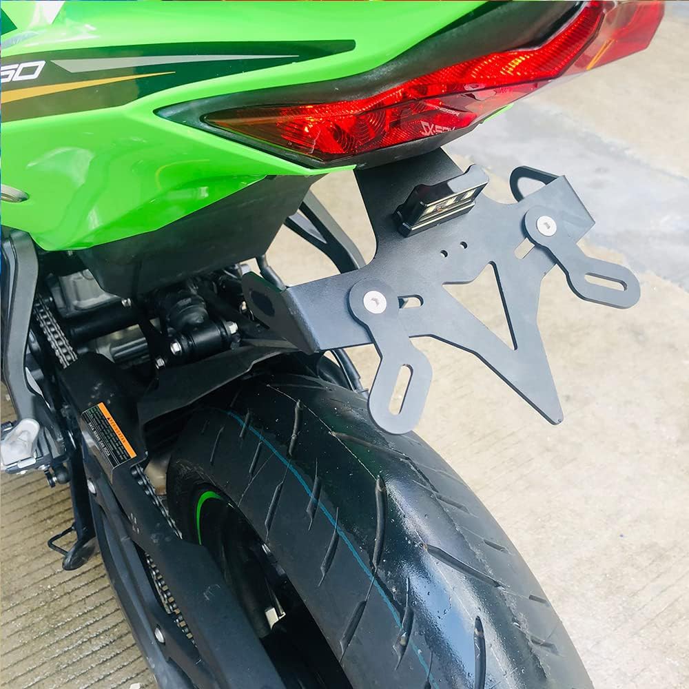 for 2023 2022 2021 2020 Ninja ZX25R ZX4R ZX4RR License Plate Holder Tail Tidy Fender Eliminator Registration Bracket LED Light