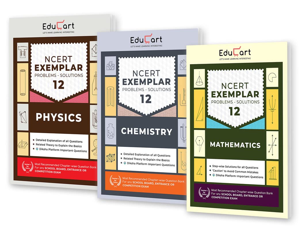 Educart NCERT Exemplar Bundle of Class 12 Physics, Chemistry & Maths Books  : Educart: Amazon.in: Books