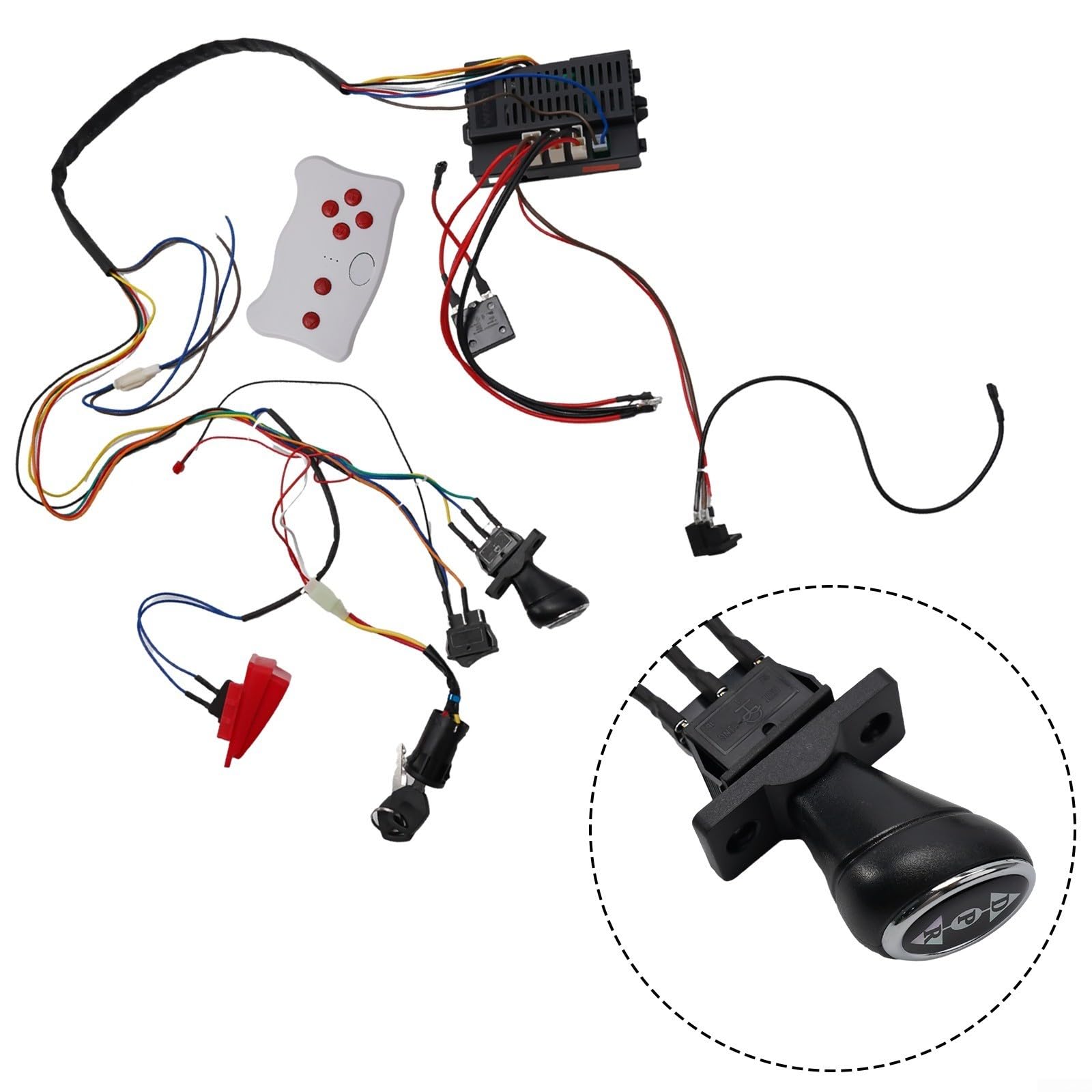 Weelye - Kit ricevitore telecomandato 2,4 G per bambini, per auto elettrica, set di interruttori con avvio delicato, RX18 6V/RX23 12V/RX37 12V compatibile (RX37 12V A)