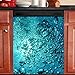 3D Adhesivo Magnético Para Lavavajillas Con Burbujas De Agua Azul 3D Pegatina De Panel Magnético Para Nevera Con Vista Submarina Para Imán De Armario De Electrodomésticos , water-22.83*16.93in