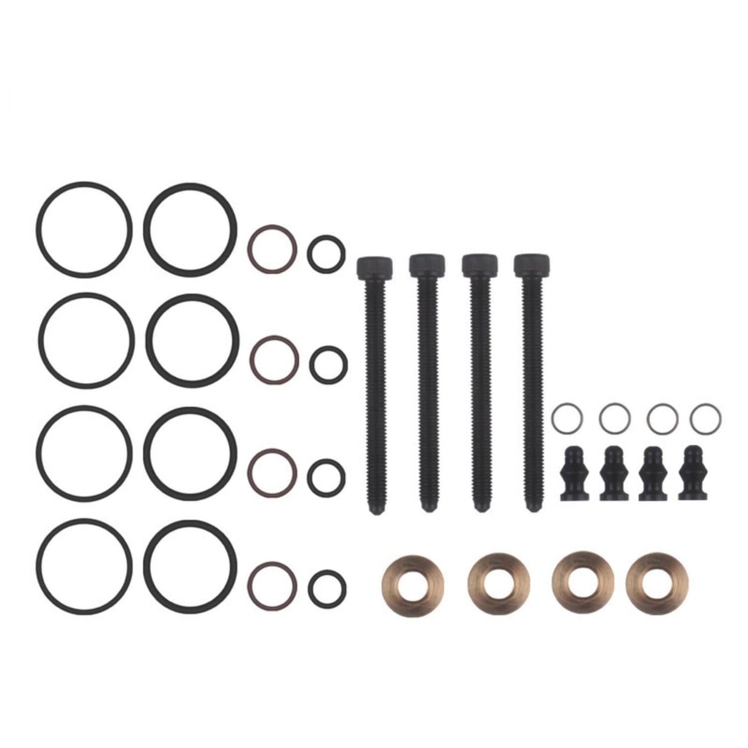 Replacement Injector Seal Kit with Bolts Compatible Fuel Injector Seal Kit Fuel Automotive for Mechanics, DIYers, Garage, Fuel Injector Seal-image-17