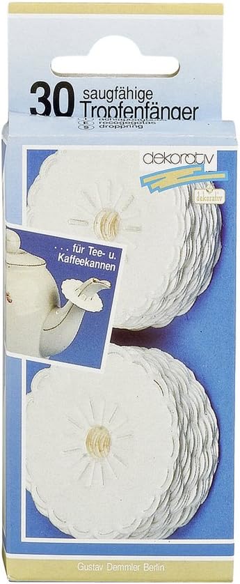Papier-Tropfenfänger, saugfähig, Ø 5cm, 30-teilig, weiß (1 Set)