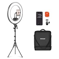 NEEWER Kit Ring Light Circolare da 18” 45W 3300lux 2900K-7000K 12 Scene con Controllo