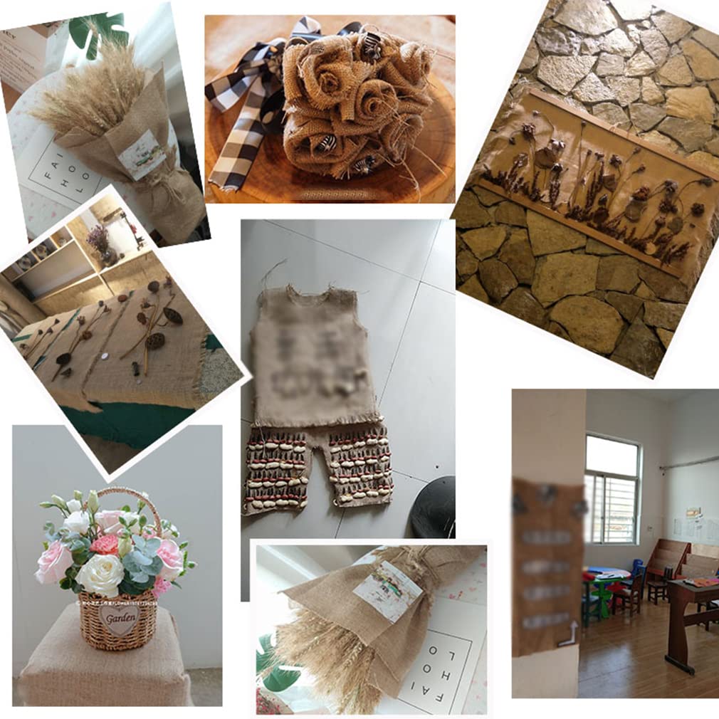 Juteband Tischläufer Natur Dekoration für Hochzeit 100/160cm breit Natürliche Sackleinenrolle zum Basteln und Dekorieren Sackleinen Sack-Leinen zum Nähen Dekorieren im Haus (L: 4m/157in,W: 160cm/63in)