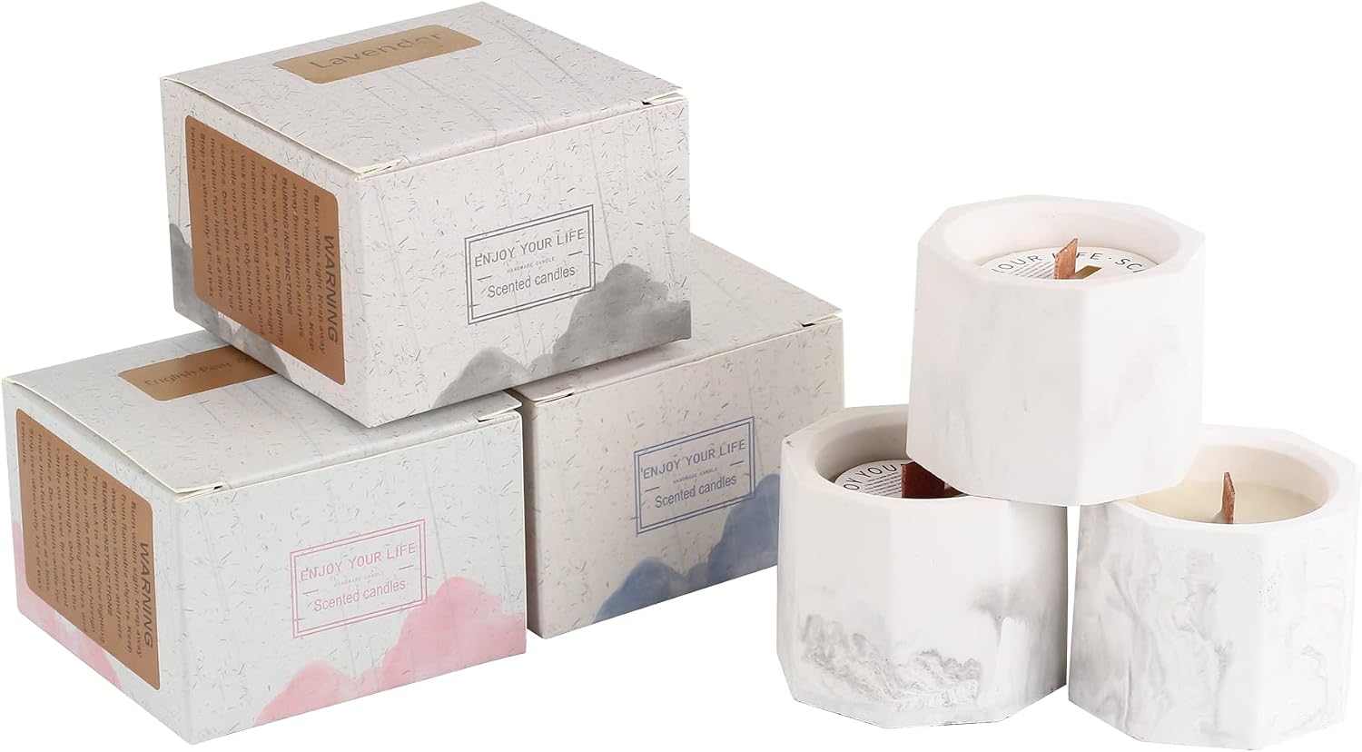 Worhe 3set キャンドル ギフトセット 女性用 大豆ジャー キャンドル 誕生日 母の家庭用 CDMC2
