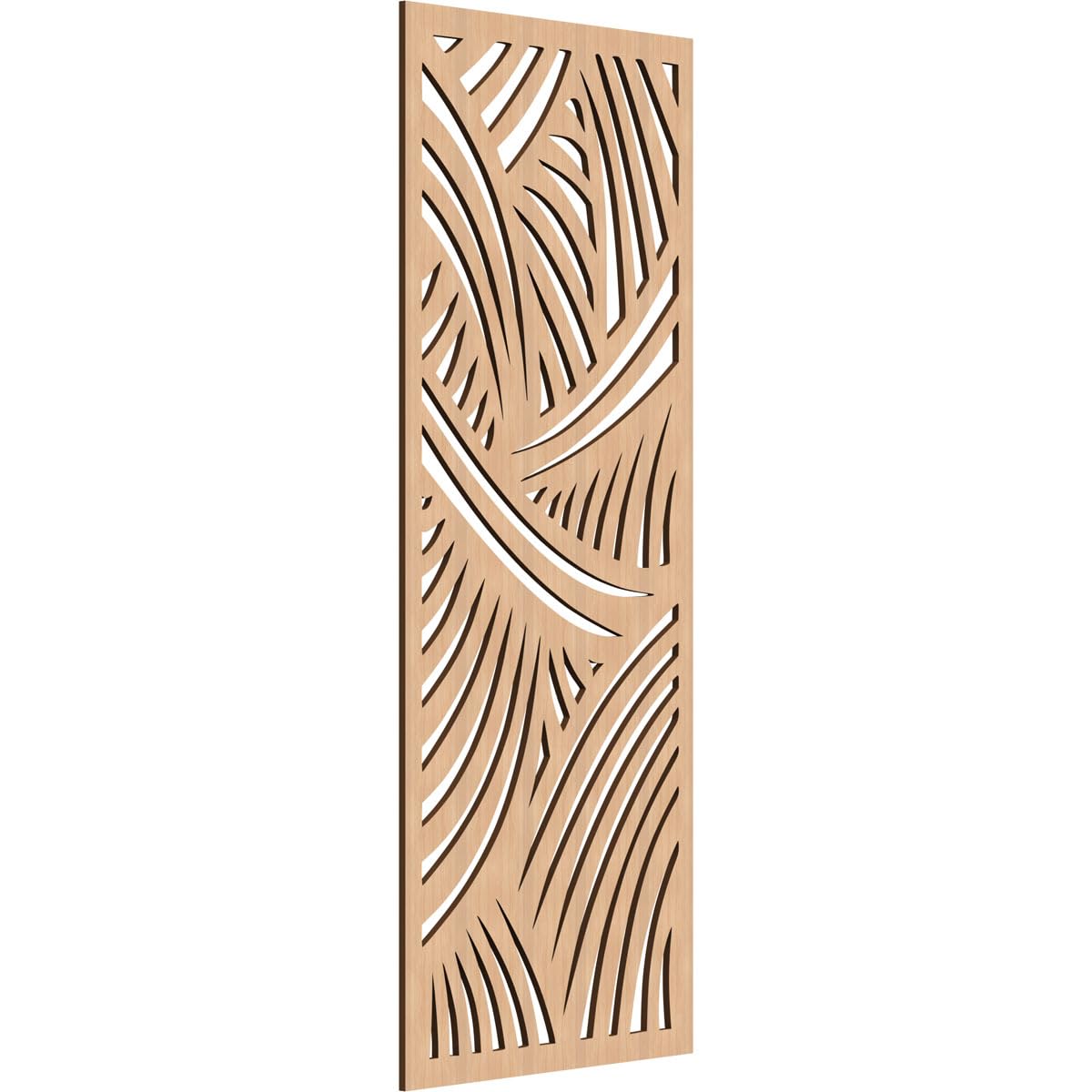 17 3/8"W x 44 3/8"H x 1/4"T Chester Decorative Fretwork Wood Wall Panels, Hickory