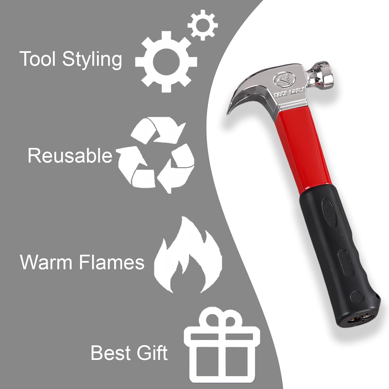Creative Novel Tool Shape Lighters,Unique Cool Lighter Soft Flame,Adjustable Refillable Butane Lighters,Windproof Lighter for Outdoor Indoor(No Butane Gas) (07#)