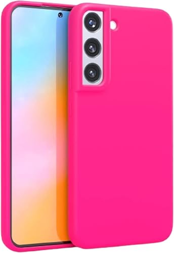 Miniatura 1 de FELONY CASE - Funda para Samsung Galaxy S22 Ultra - Elegante funda de silicona rosa neón - Compatible con carga inalámbrica fundas protectoras a