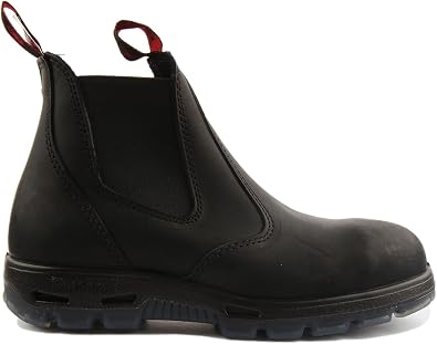 Redback USBBK Chelsea Boots Black with Steel Toe Cap from Australia (UK size 6.5)