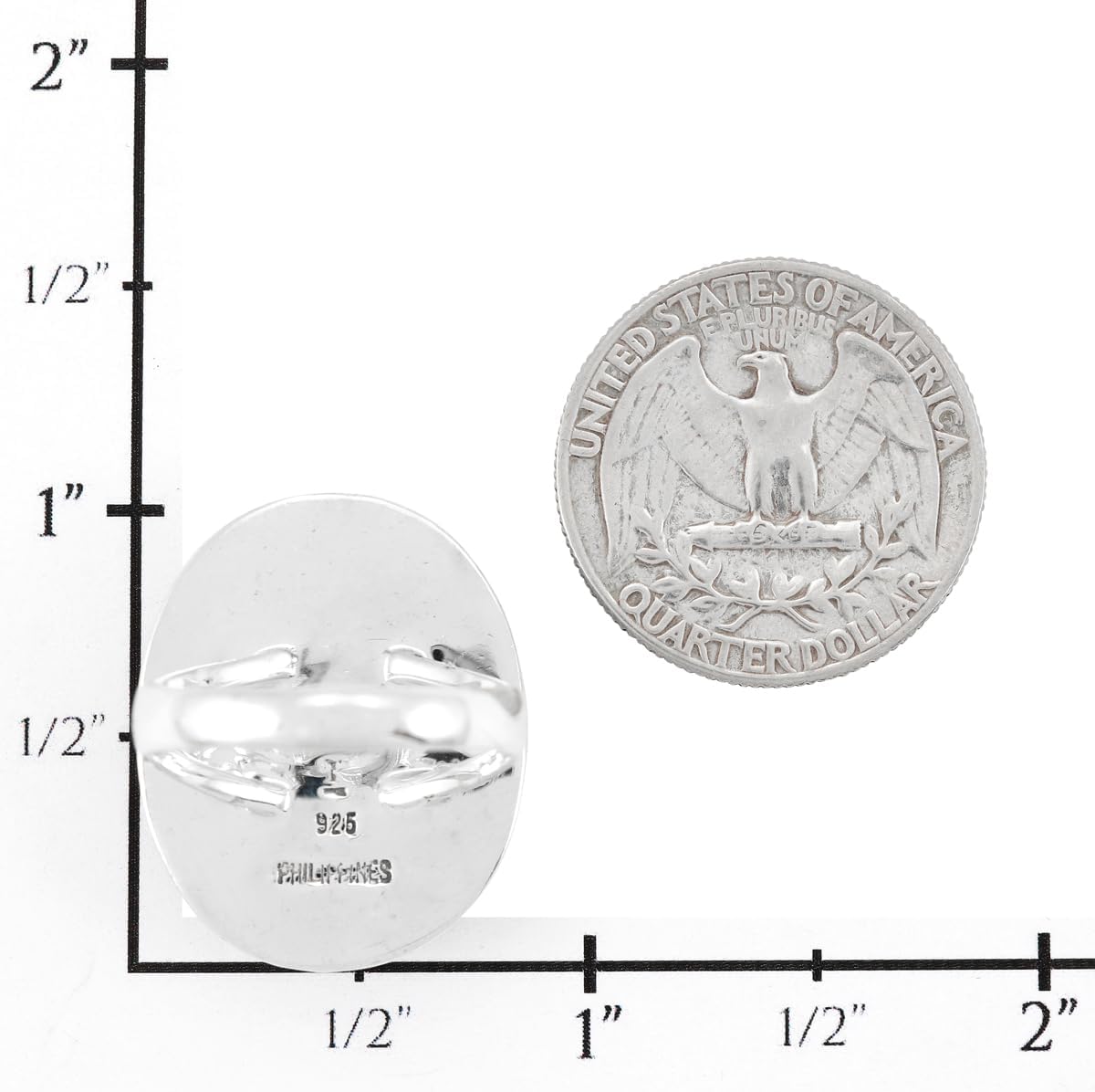 Turquoise Ring Sterling Silver 925 Genuine Gemstones Size 6 to 11 - Image 4